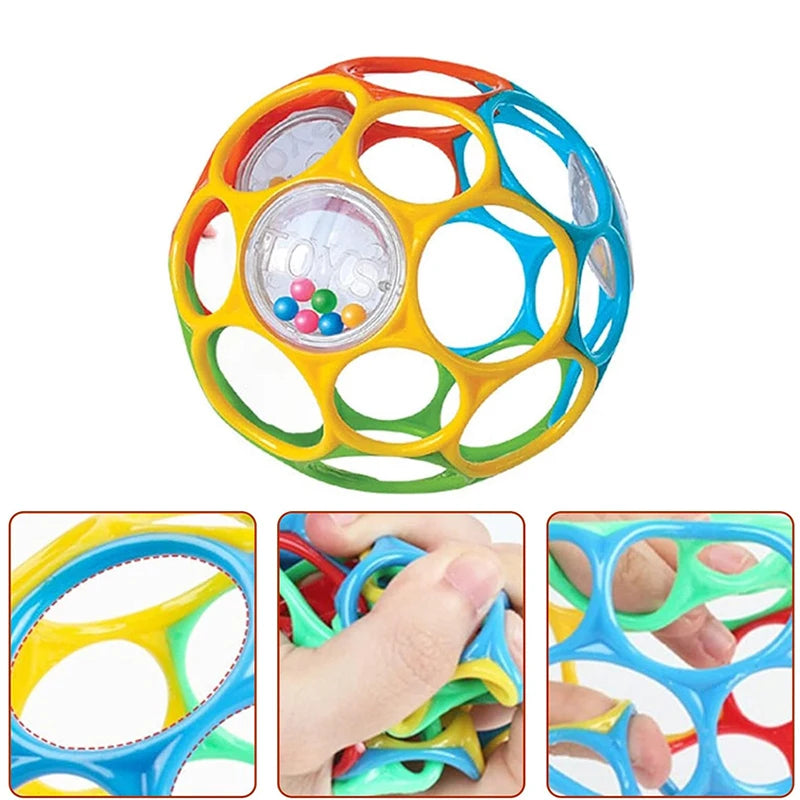 Soft Baby Grasping Ball Rattles with Bell Ball