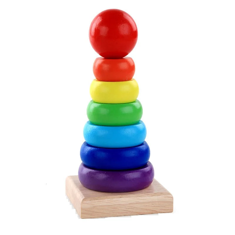 Montessori Wooden Toys Baby Educational Toy Childhood Learning Kids Baby Colorful Wooden Blocks For Children Christmas Gift