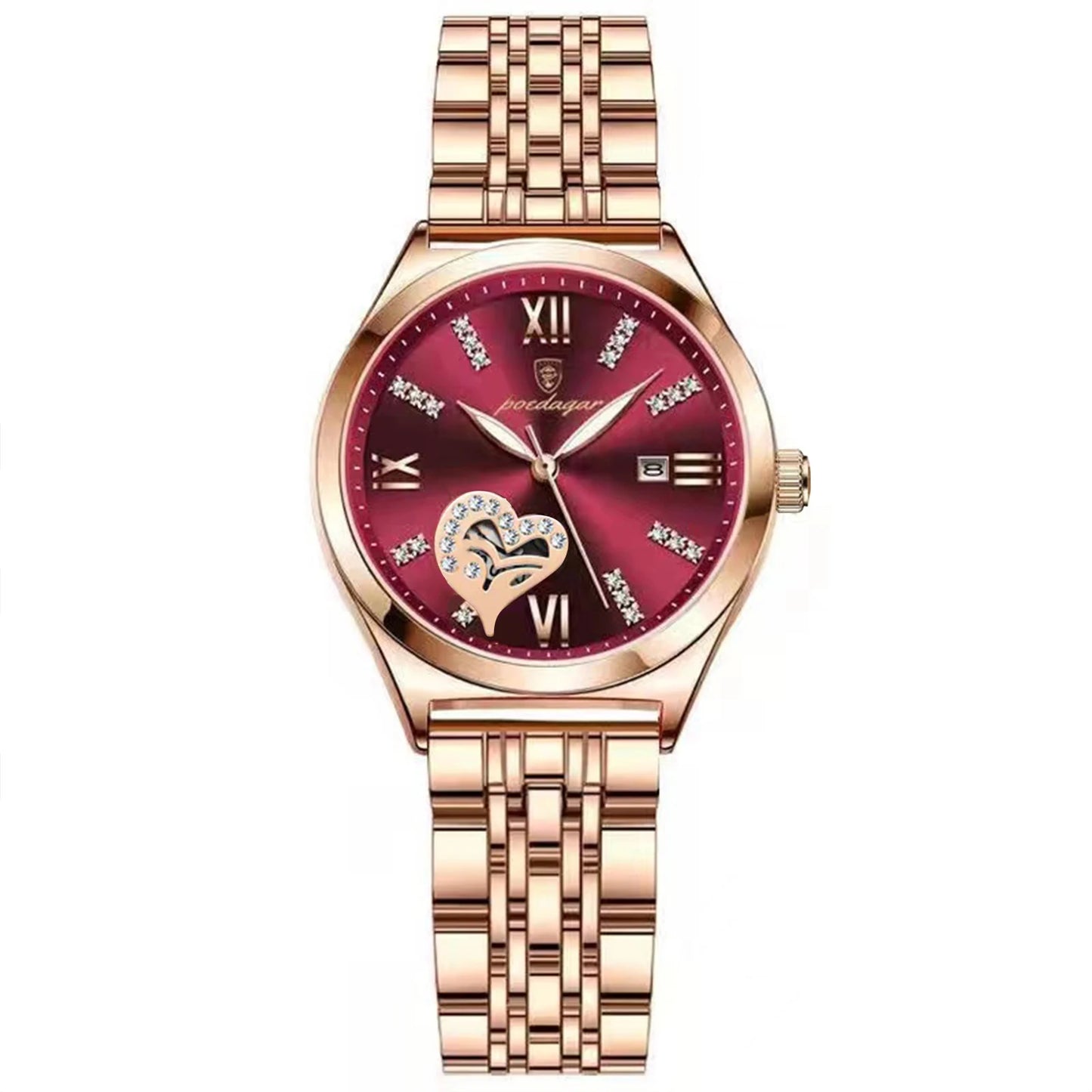 Luxury Woman Watches Waterproof Luminous Date Stainless Steel Women's