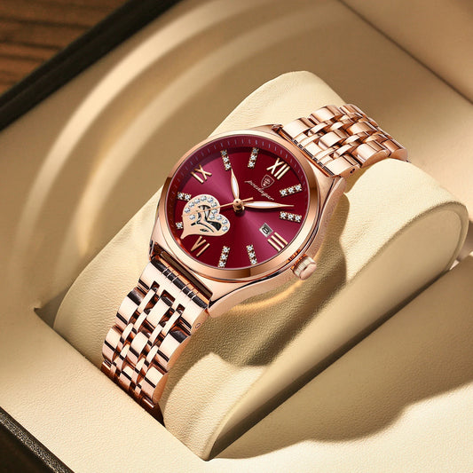 Luxury Woman Watches Waterproof Luminous Date Stainless Steel Women's