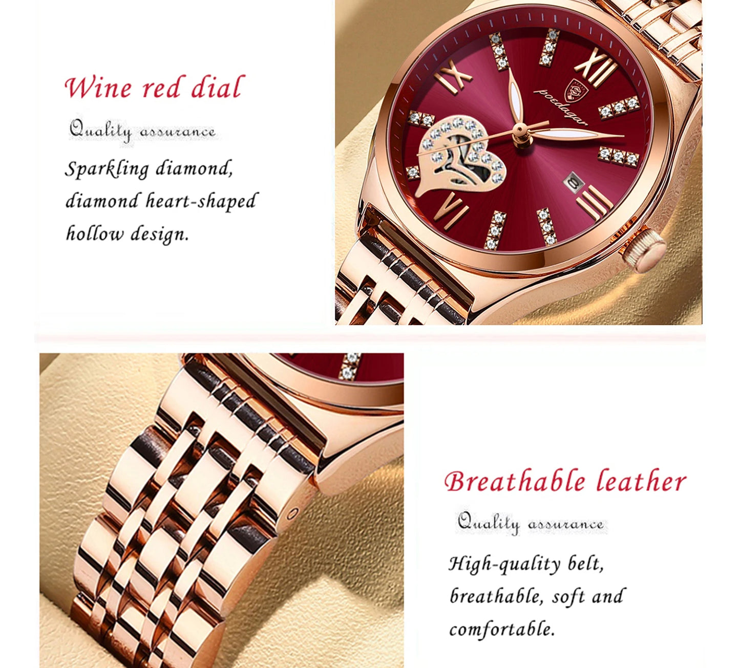Luxury Woman Watches Waterproof Luminous Date Stainless Steel Women's