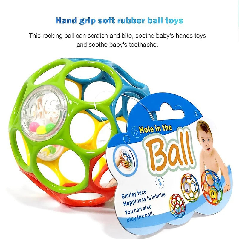 Soft Baby Grasping Ball Rattles with Bell Ball